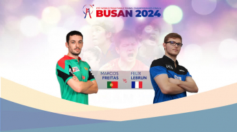 MARCOS FREITAS VS ALEXIS LEBRUN - ITTF World Team Table Tennis Championships Finals BUSAN 2024